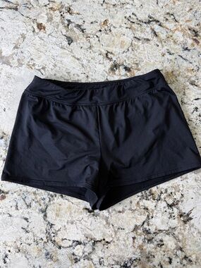 Land’s End Women's Black Lined Swim Shorts